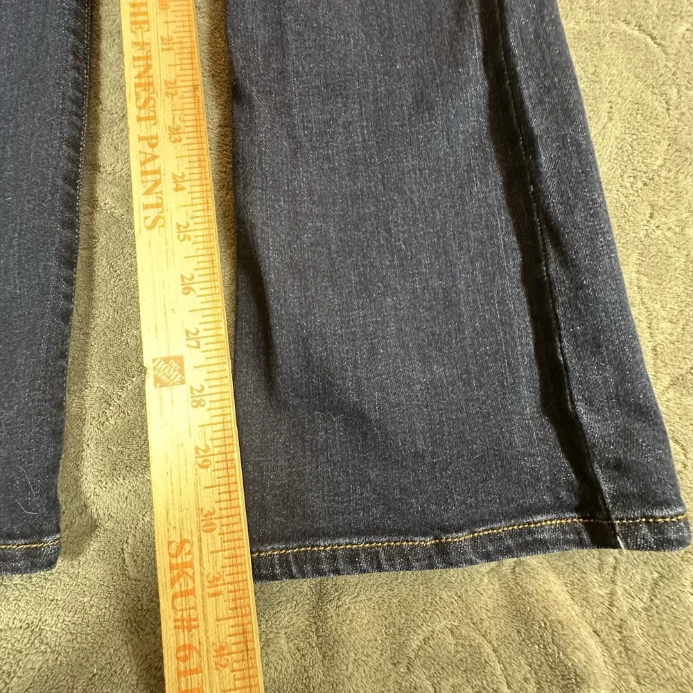 Judy Blue Jeans Womens 15 32 Bootcut Mid Rise Dark Wash Whiskered Stretch Denim